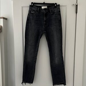 MOTHER high waisted RASCAL ANKLE STEP FRAY jeans in roadtrip renegade size 27